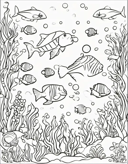 Pixel Art Coloring: Underwater Sea Creatures Adventure