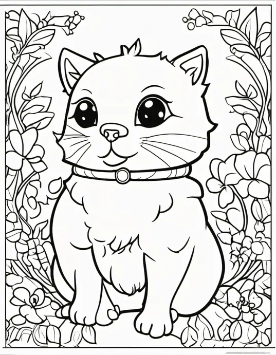 Snowflake Forest Coloring Page for Kids