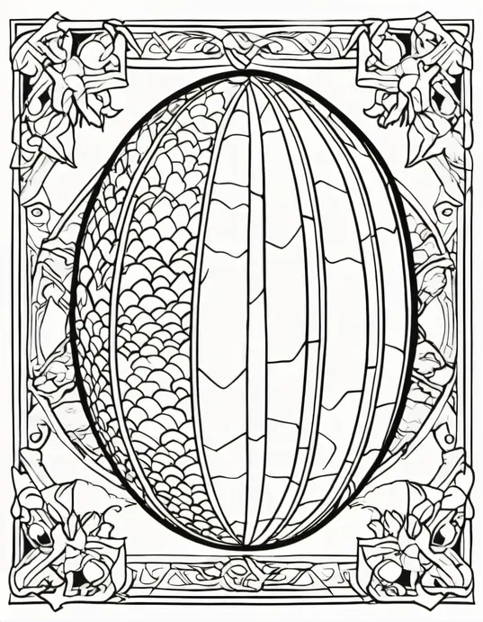 Anime-Style Dragon Egg Coloring Page for Kids