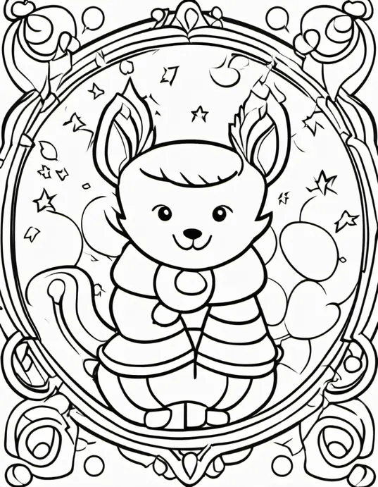 Colorful Polar Bear Arctic Scene for Kids