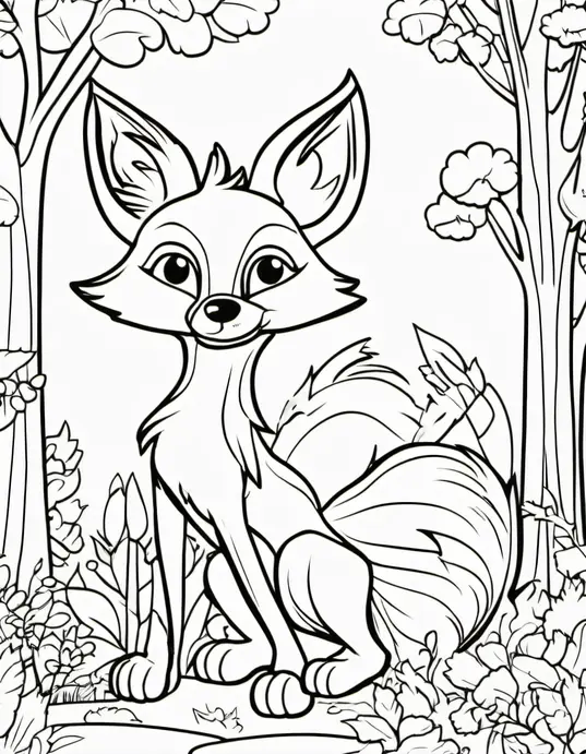 Color Foxy Forest Friends