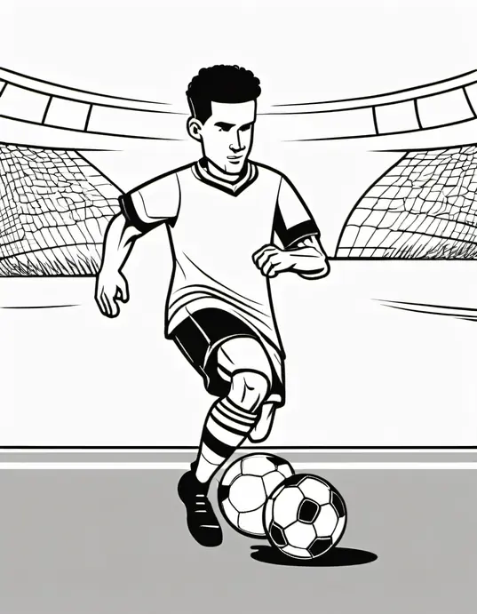 Soccer Star Coloring Page: Design Your Own Sports Jersey