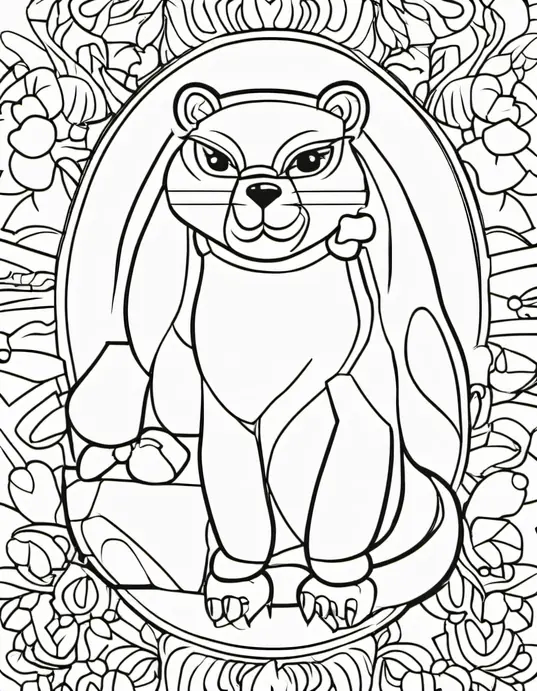 Colorful Polar Bear Arctic Adventure Scene