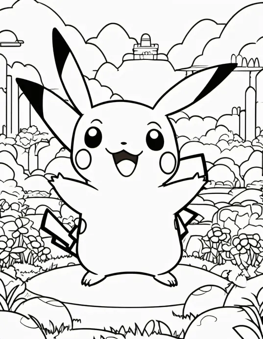 Pokemon Coloring: Catchy Pikachu in Super Mario World!