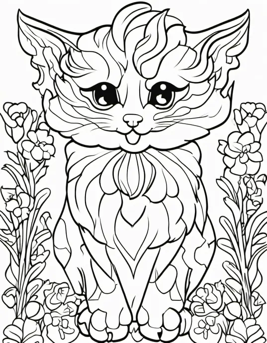 Santa's Magical Winter Forest Coloring Page