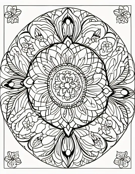 Explore Vibrant Butterfly Mandala for Kids Coloring