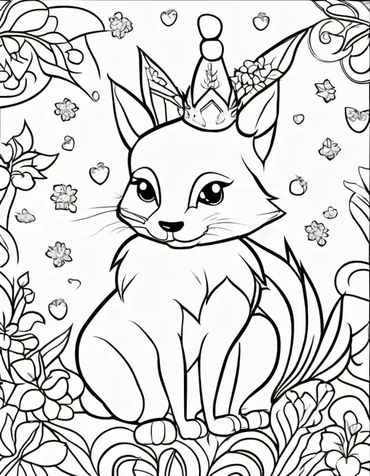 Enchanting Castle Garden Coloring Page