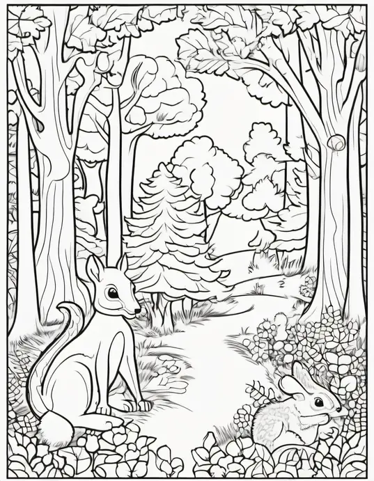 Explore Whimsical Forest Friends Coloring Pages
