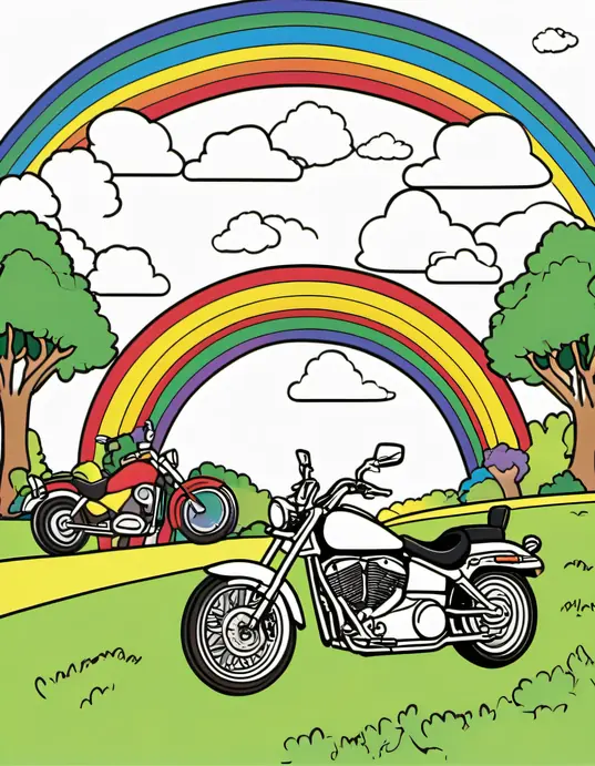 Color Motorcycle Rainbow Ride Adventure