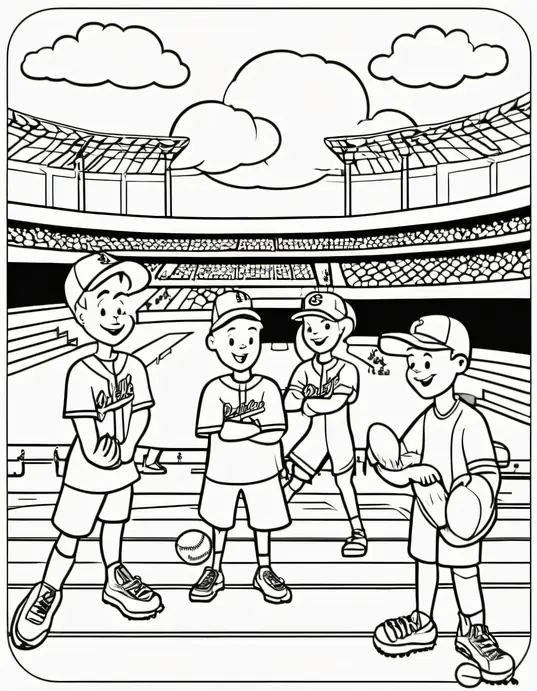 Color & Play: Sunny Baseball Field Adventure