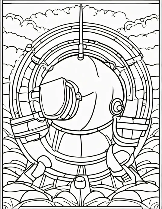 Colorful Space Adventure: Astronauts and Alien Friends