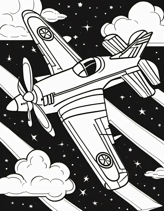 Color and Discover Cute Sky-High Friendly Airplanes