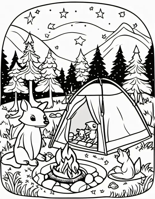 Color Campfire Tales: Mystical Forest Creatures