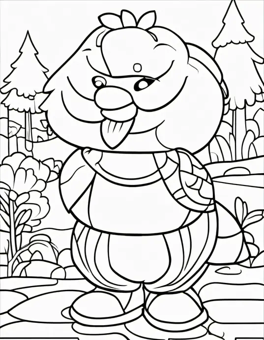 Hop into Spring: Colorful Bunny Garden Scene for Kids