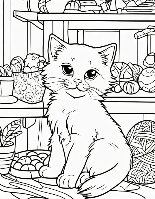 Color and Cuddle Fluffy Kitten Playtime