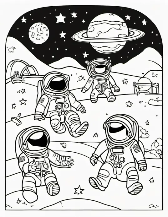 Color Space Adventure: Alien Friends on Moon Playground