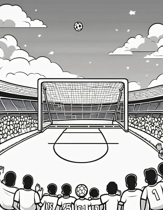 Color and Play Soccer Goal Scoring Celebration