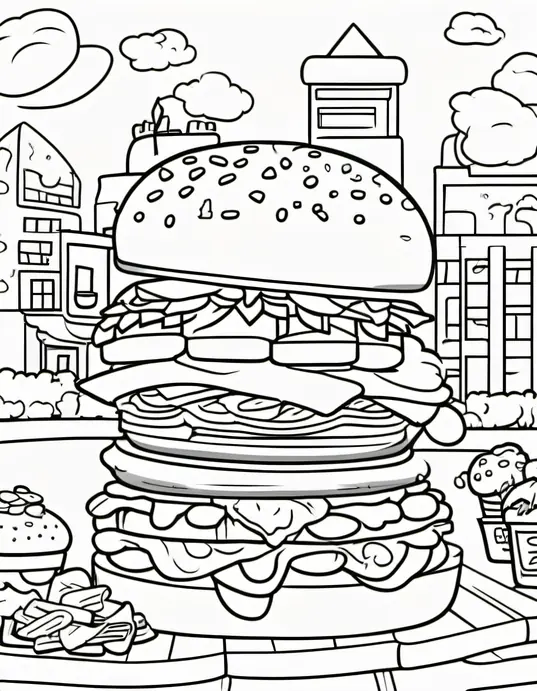 Color & Create: Happy Burger Playground