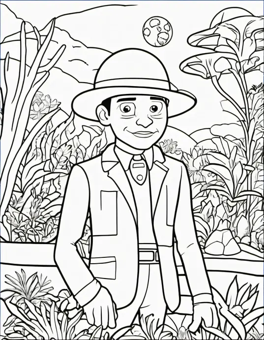 Extraterrestrial Jungle Coloring Adventure