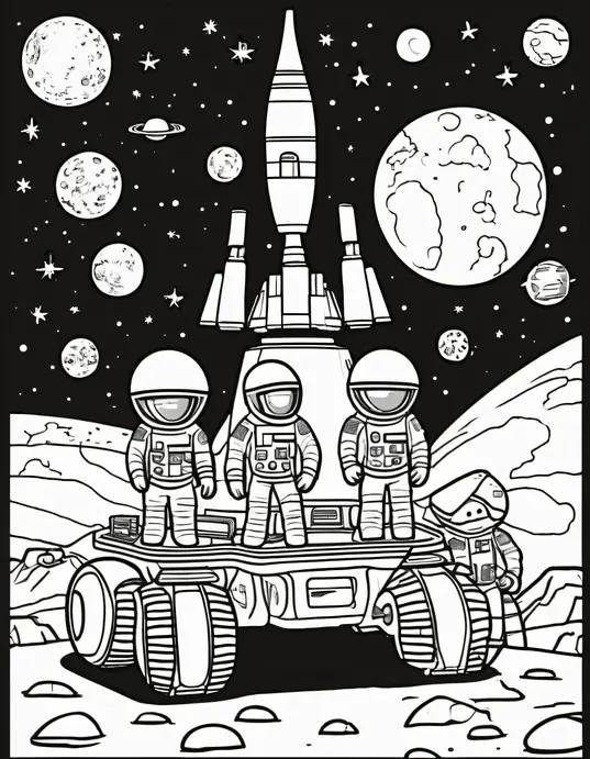 Moonbase Coloring Adventure for Kids