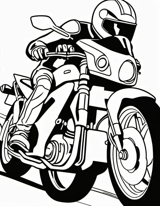 Color and Race Motorcycle Friends Circuit