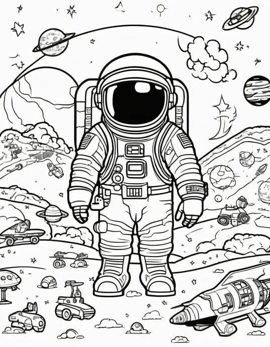 Color Space Adventures: Alien Friends on Mars Playground