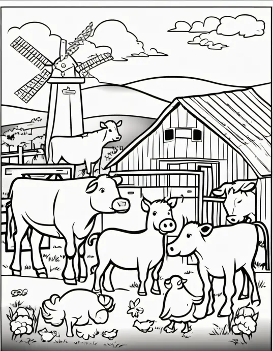 Color Farm Animals: Sunset Barn Playtime
