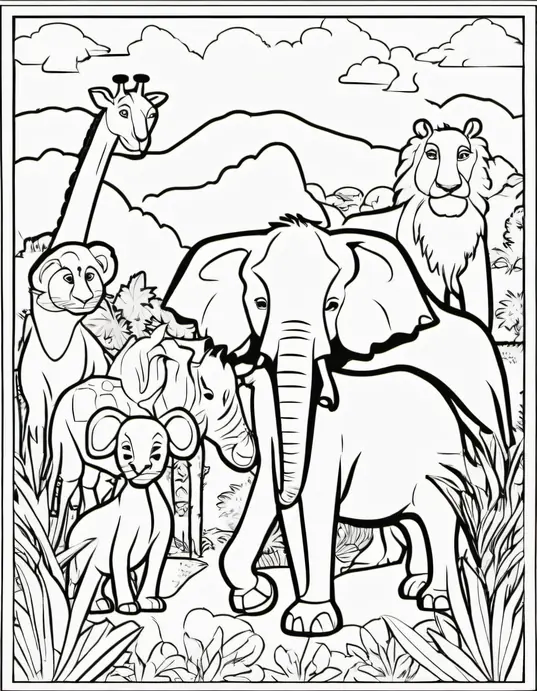 Exotic Safari Jungle Coloring Adventure
