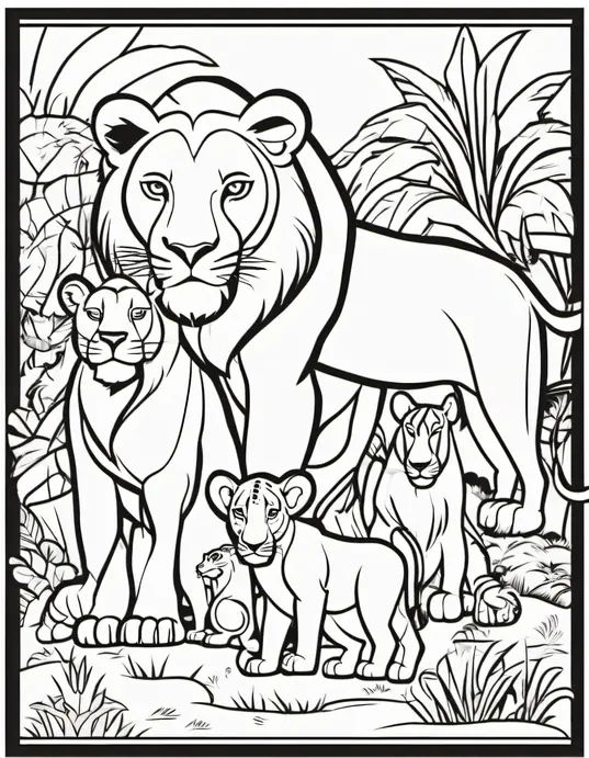 Lion King Coloring Page: Jungle Safari Adventure