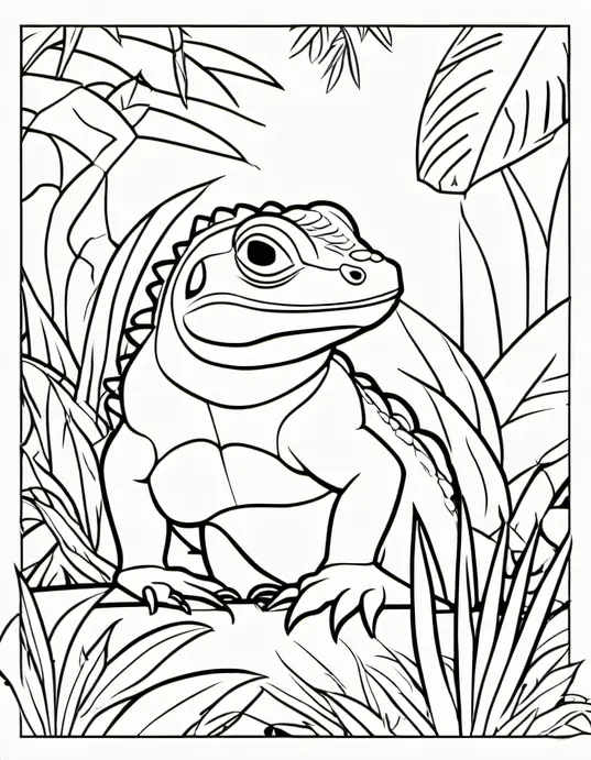 Color and Discover Jungle Lizard Hideout