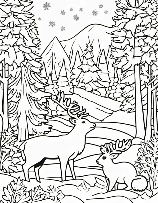 Snowflake Forest: Color and Play Winter Wonders
