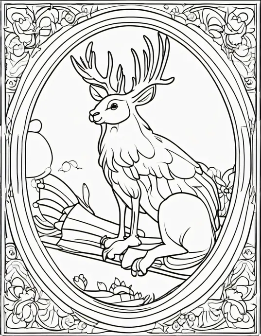 Santa's Snowy Workshop Coloring Page