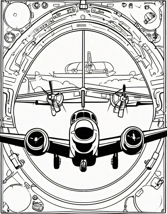 Color and Fly: Jet Plane Cockpit Adventure