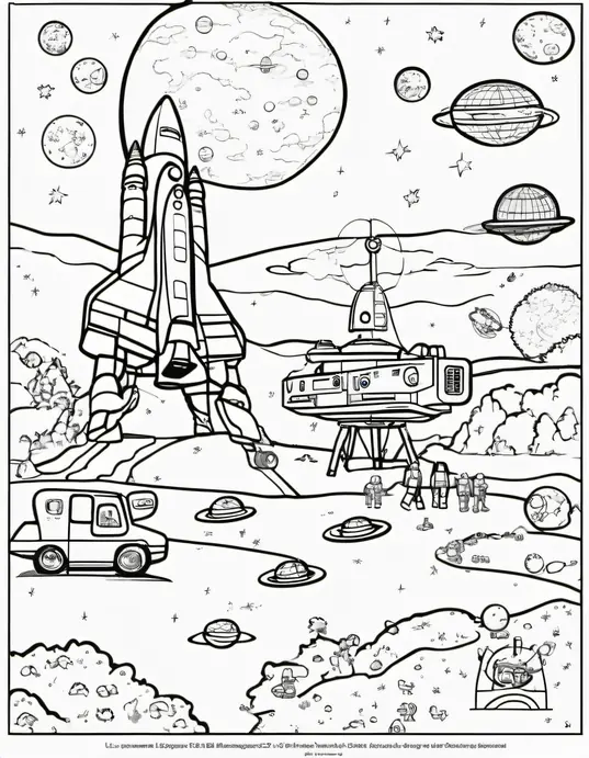 Moonbase Coloring Adventure for Kids