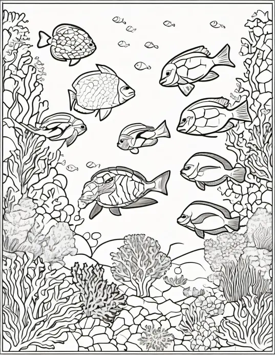 Explore Underwater Rainbow Reef Coloring Page