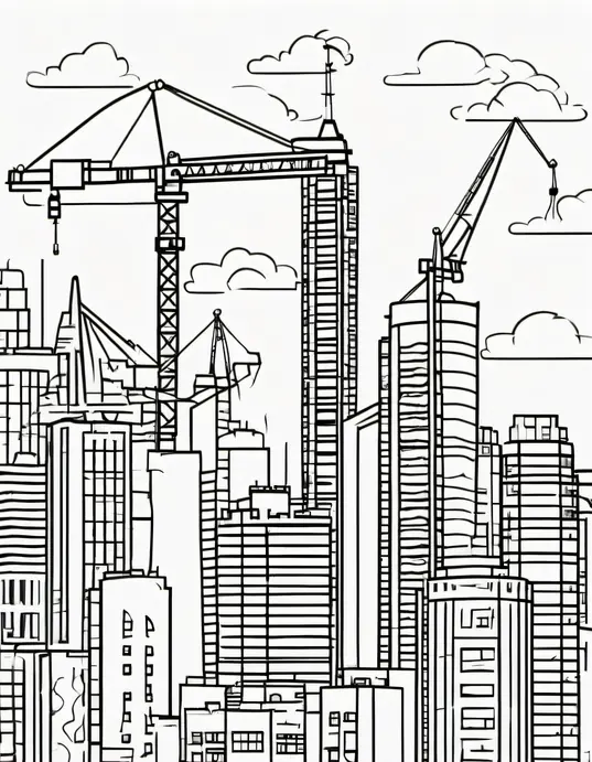Exciting Crane Coloring Scene for Kids