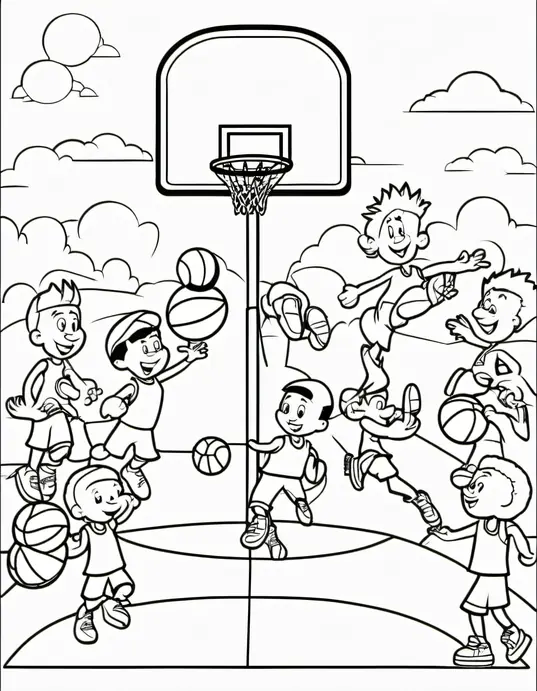 Color Basketball Players Playground Fun Adventure