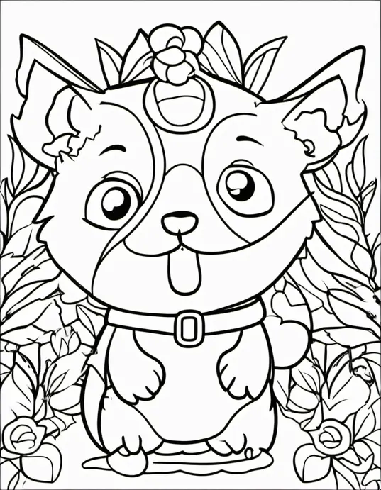 Magical Unicorn Forest Coloring Page