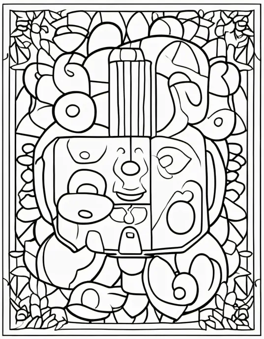 Exotic Rainforest Reptile Coloring Scene