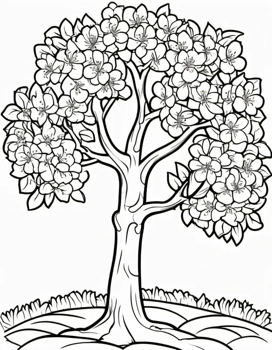 Colorful Peach Tree Blossoms for Kids