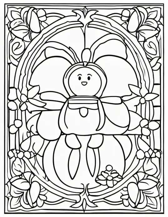 Butterfly Garden Coloring Page for Kids