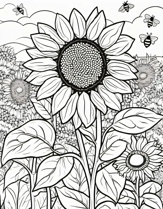 Sunflower Coloring Garden Adventure