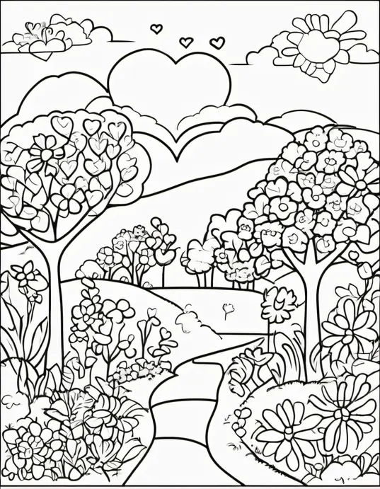 Colorful Heart Garden for Kids to Create