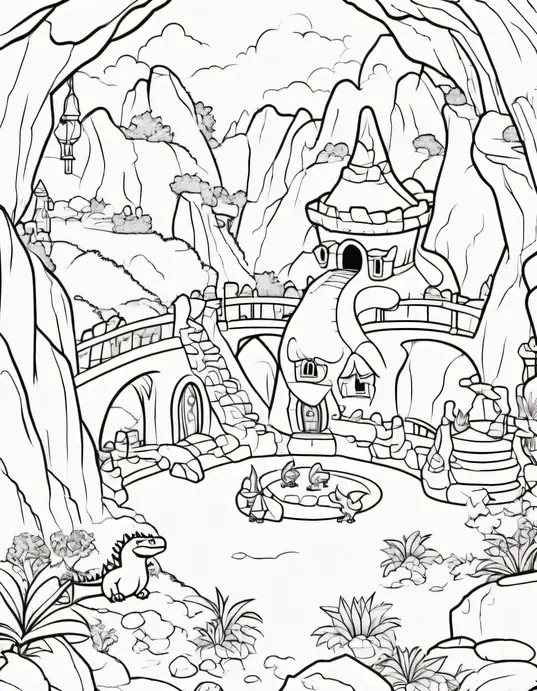 Color Dragons in Magical Cave Playground