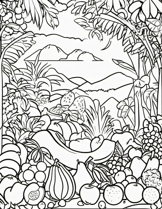 Color Fruit-tastic Rainforest Adventure Scenes!