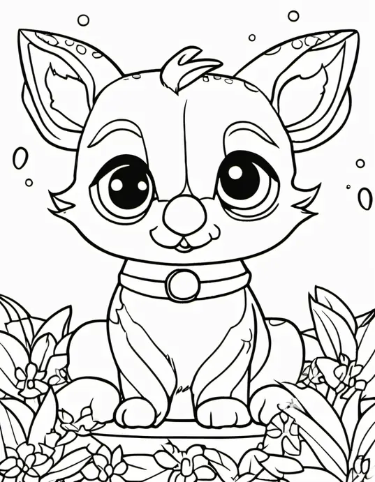 Sunny Seaside Coloring Scene