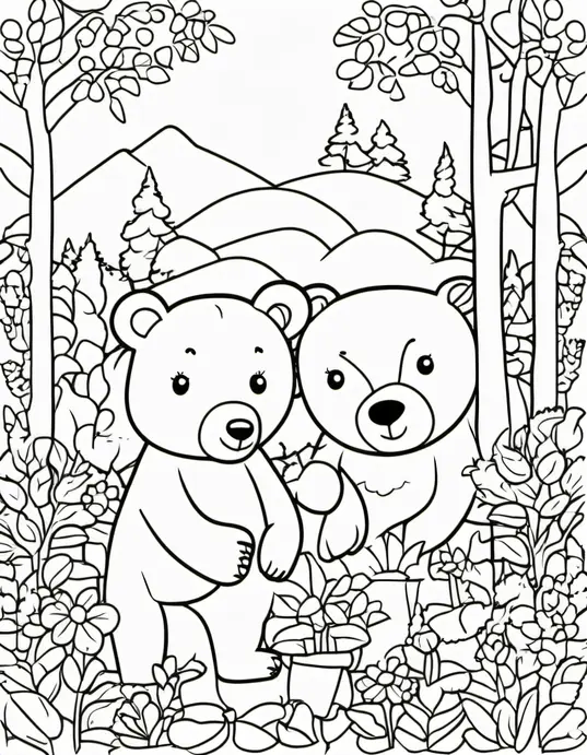 Colourful Forest Bear Friends