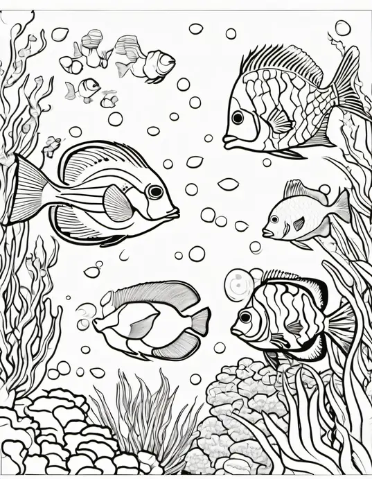 Tropical Fish Reef Coloring Adventure
