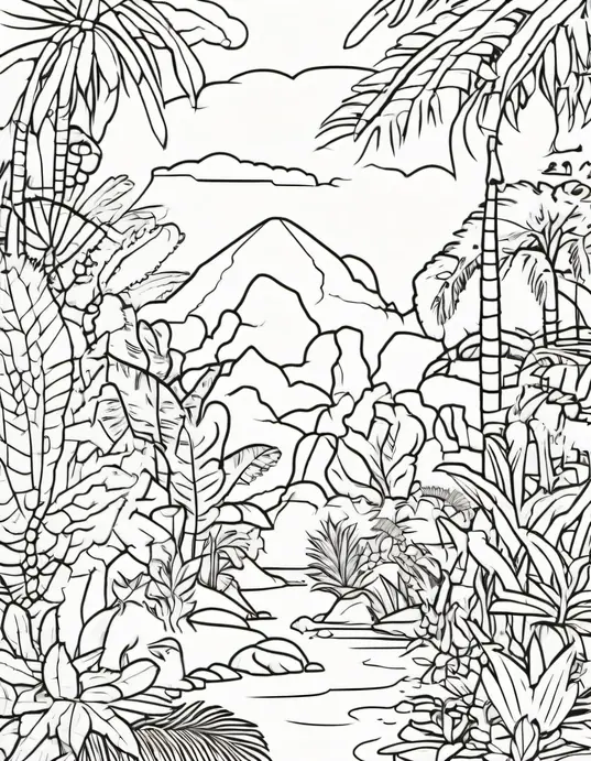 Extraterrestrial Jungle Coloring Adventure