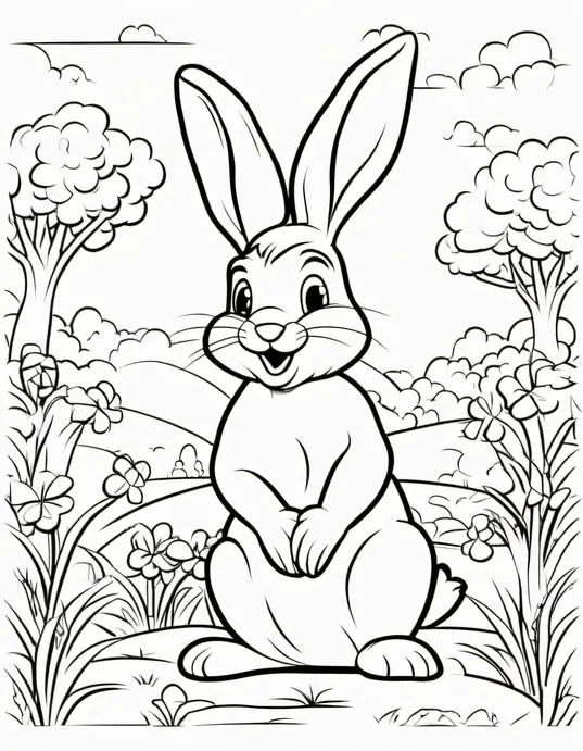 Easter Bunny Coloring Page: Hop into Spring Fun!